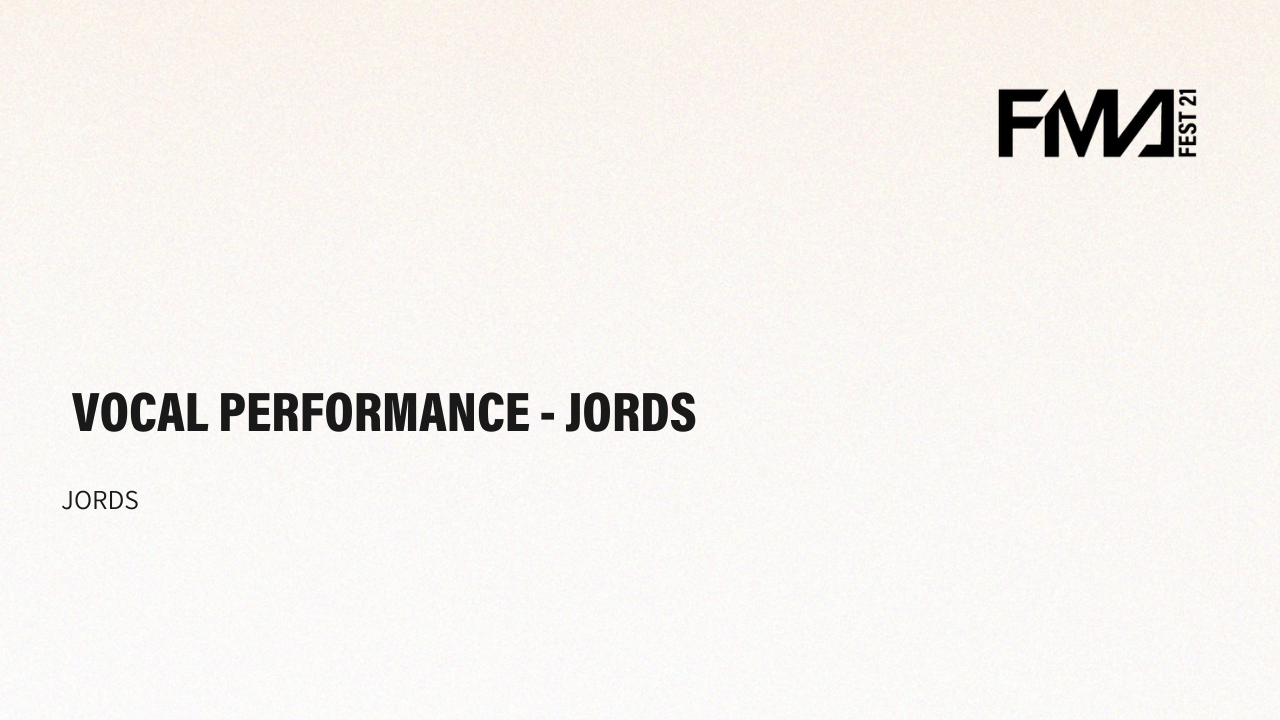VOCAL PERFORMANCE - JORDS